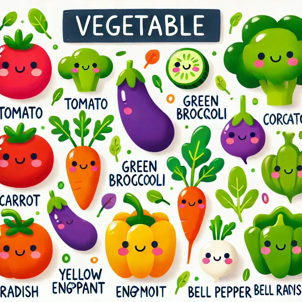 List of Vegetables Name for Kids